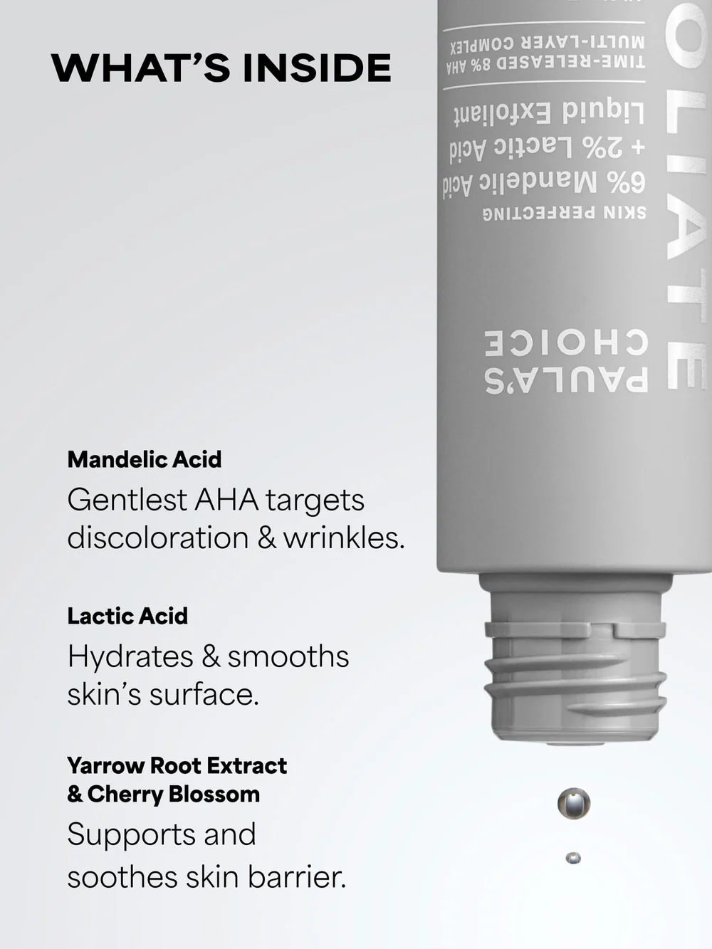 SKIN PERFECTING 6% Mandelic Acid + 2% Lactic Acid Liquid Exfoliant - Detail